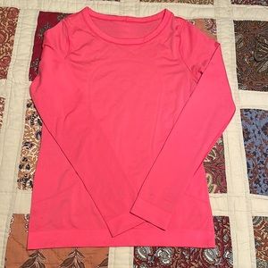 Lululemon swiftly tech long sleeve shirt top coral pink 6